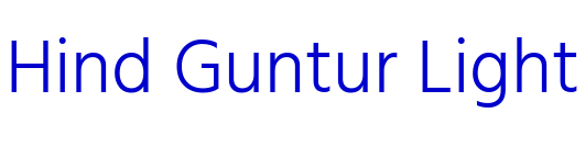 Hind Guntur Light 字体